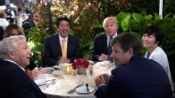 Trump နဲ့ Abe အပန်းဖြေရင်း ဆွေးနွေး