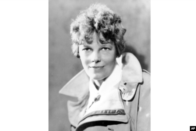FILE - An undated file photo shows American aviatrix Amelia Earhart. (AP Photo, File)