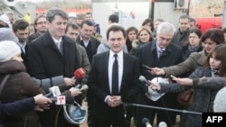 Potpredsednik vlade Srbije Božidar Đelić obraća se novinarima