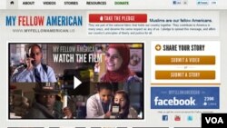 Tampilan situs untuk film 'My Fellow American.'