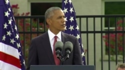 President Obama speaks at 9/11 Pentagon Memorial, Sept. 11, 2016.