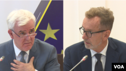 Fatmir Xhafaj dhe ambasadori i BE-së, Silvio Gonzato, në tryezën e të mërkurës