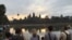 Group of international tourists were waiting for taking photos of sunrise at the dawn at Angkor Wat temple on Sunday, January 10, 2016. (Hul Reaksmey/VOA Khmer)