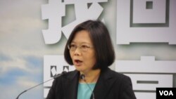 民进党主席蔡英文（美国之音 赵婉成拍摄）