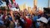 People attend a cultural-political event on the seaside Malecon Avenue with thousands of people in a show of support for the Cuban revolution six days after the uprising of anti-government protesters across the island, in Havana, July 17, 2021.