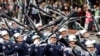 FILE - The military honor guard performs during the National Day celebrations in Taipei, Taiwan, Oct. 10, 2020. 