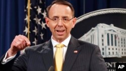 El vicesecretario de Justicia de Estados Unidos, Rod Rosenstein, escribió un memorándum el pasado agosto que describió el alcance del nombramiento del fiscal especial. 