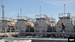 Ukraine -- A view of gas pipes at the Dashava gas storage near the western town of Stryi, February 14, 2017