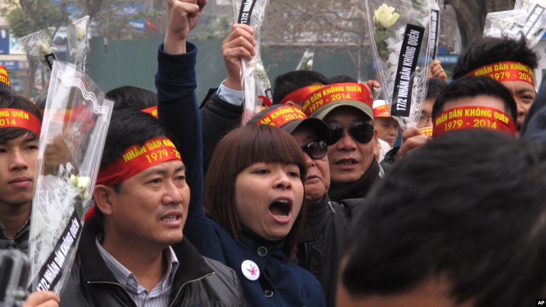 越南大规模抗议中国的示威