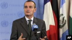 Aktuelni predsednik Saveta bezbednosti Ujedinjenih nacija, francuski ambasador Žerar Aro