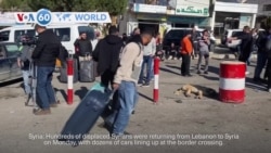 VOA60 World - Hundreds of displaced Syrians return from Lebanon to Syria 