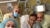 Russian opposition politician Alexei Navalny and his family members pose for a picture at Charite hospital in Berlin, Germany, in this undated image obtained from social media, Sept. 15, 2020. (Courtesy of Instagram @NAVALNY/Social Media)