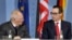 U.S. Treasury Secretary Steven Mnuchin, right, and German Finance Minister Wolfgang Schaeuble address the media during a joint press conference after a meeting in Berlin, March 16, 2017. 