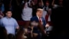 Former U.S. president and Republican presidential candidate Donald Trump arrives at a town hall meeting at the Dort Financial Center in Flint, Michigan, on Sept.17, 2024.