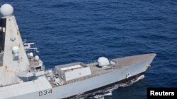 Ракетный эсминец ВМС Великобритании HMS Diamond выполняет задачи патрулирования в Красном море. 6 января 2024г. 