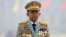 FILE PHOTO: Myanmar's junta chief Senior General Min Aung Hlaing, who ousted the elected government in a coup, presides at an army parade on Armed Forces Day in Naypyitaw, Myanmar, March 27, 2021. 