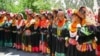 Kalash women gather on the last day of their three-day annual festival of Chelum Josht in Bumborate area of Pakistan's Chitral region May 16, 2008. Kalash is the famous pagan tribe of Chitral, the northern district of the Pakistan?s North-West Frontier Pr