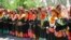 Kalash women gather on the last day of their three-day annual festival of Chelum Josht in Bumborate area of Pakistan's Chitral region May 16, 2008. Kalash is the famous pagan tribe of Chitral, the northern district of the Pakistan?s North-West Frontier Pr