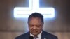 Le révérend Jesse Jackson a célébré la vie de la chanteuse Aretha Franklin à l’église de son père, New Bethel Baptist, lors d’un service le dimanche matin à Detroit, au Michigan, le 19 août 2018.