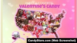 Screengrabbed CandyStore.com - Valentine's Day Candy Map