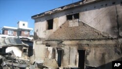 A bombed out house island of Yeonpyeong that was struck by North Korean artillery, 30 Nov 2010