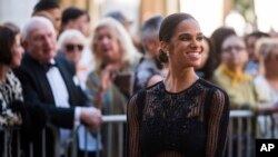 FILE - Misty Copeland attends the American Ballet Theatre 2018 Spring Gala at the Metropolitan Opera House in New York, May 21, 2018. 