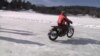 Motorcycle Racers Go Full Throttle on Frozen Lakes