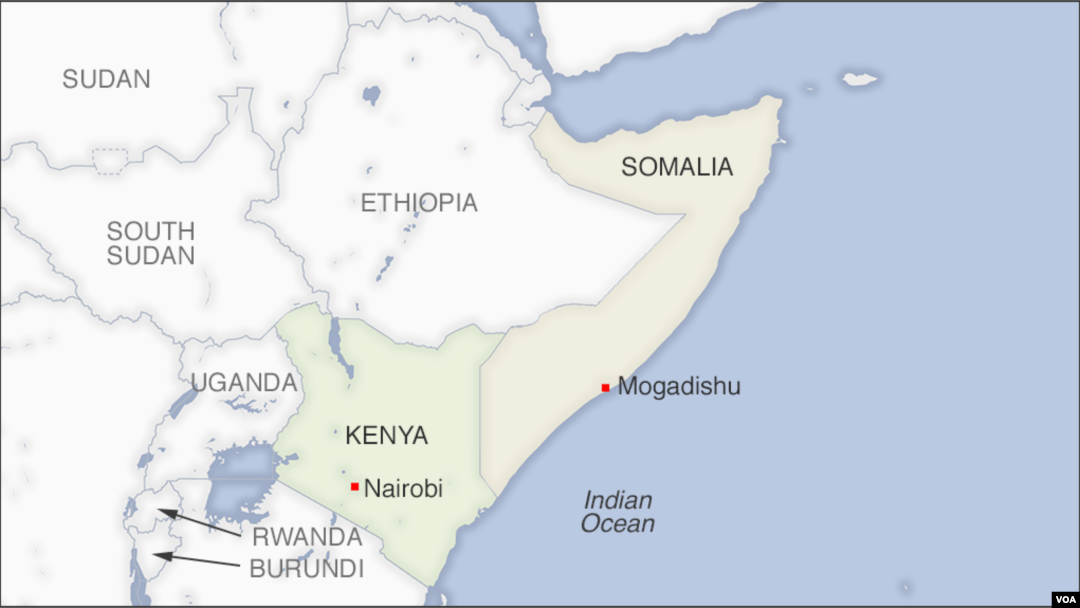 Ikarata yerekana Kenya na Somaliya