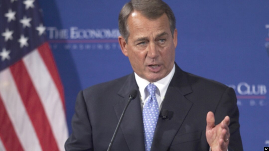 Ketua DPR AS dari Partai Republik, John Boehner menyatakan dukungan bagi Romney pada hari Selasa 17/4 (foto: dok).