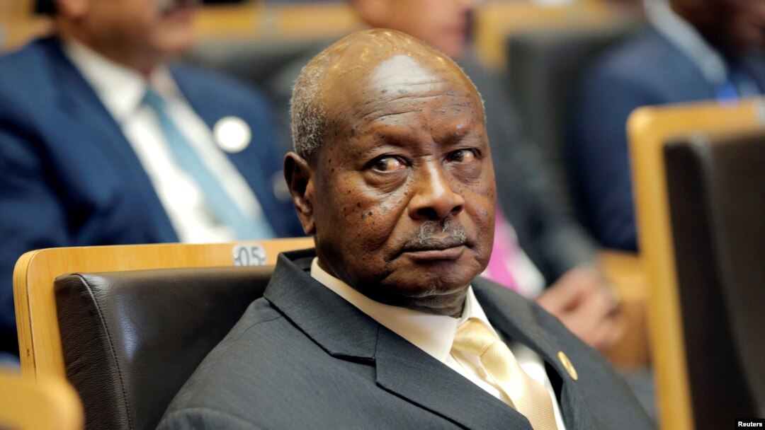 Le président Yoweri Museveni lors de la 30e session ordinaire des Chefs d'Etat de l'Union Africaine, à Addis Ababa, Ethiopia, Jan. 28, 2018. 