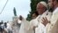 Pope Francis asperges incense on the altar as he celebrates a mass in Czestochowa, Poland on July 28, 2016. 