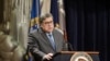 FILE - Attorney General William Barr delivers remarks to announce the establishment of the President’s Commission on Law Enforcement and the Administration of Justice, at an event at the Department of Justice Headquarters, Jan. 22, 2020 in Washington.