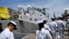 停泊在尼日利亚拉各斯港的中国军舰和水兵（2023年7月4日）