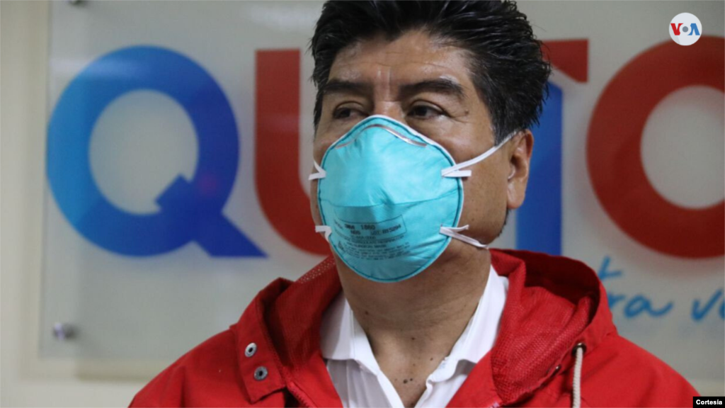 La Voz de América dialogó con el alcalde de Quito, Jorge Yunda, para conocer sus impresiones acerca de las acciones realizadas para controlar la epidemia y aseguró que: &quot;Si bien es cierto, Quito tiene un menor número de contagios, persiste el peligro. Tenemos la preocupación de que cualquier momento se desborde. Es por esa razón que el municipio se hizo cargo del cerco epidemiológico&quot;. Foto: Cortesía.