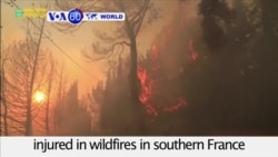 VOA60 World - Seven people, including four firemen, injured in wildfires in southern France