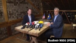 Kosovo, Pristina, Hashim Taci and Richard Grenell at the meeting in Pristina