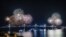 Fireworks light up the skies at the construction site of the Peljesac Bridge in Komarna, Croatia, Thursday, July 29, 2021. European Union-funded Peljesac Bridge in southern Croatia that has been built by a Chinese state-owned company.