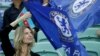 Une supportrice de Chelsea avant la finale de la Ligue Europa entre Arsenal et Chelsea au stade olympique de Bakou en Azerbaïdjan, le 29 mai 2019. (AP Photo/Luca Bruno)