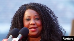 Fatma Samoura, secrétaire générale de la Fifa à la cérémonie au stade de Luzhniki à Moscou, le 6 juillet 2017.