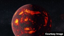 An artist’s impression of 55 Cancri e (credit: NASA/ESA Hubble Space Telescope) 