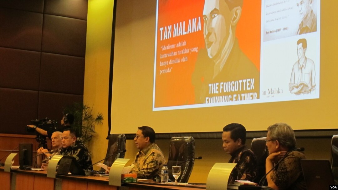 Diskusi publik tentang pemikiran dan perjuangan Tan Malaka di gedung MPR/DPR Senayan Jakarta, Senin 27/3. (Foto: VOA/Fathiyah Wardah)