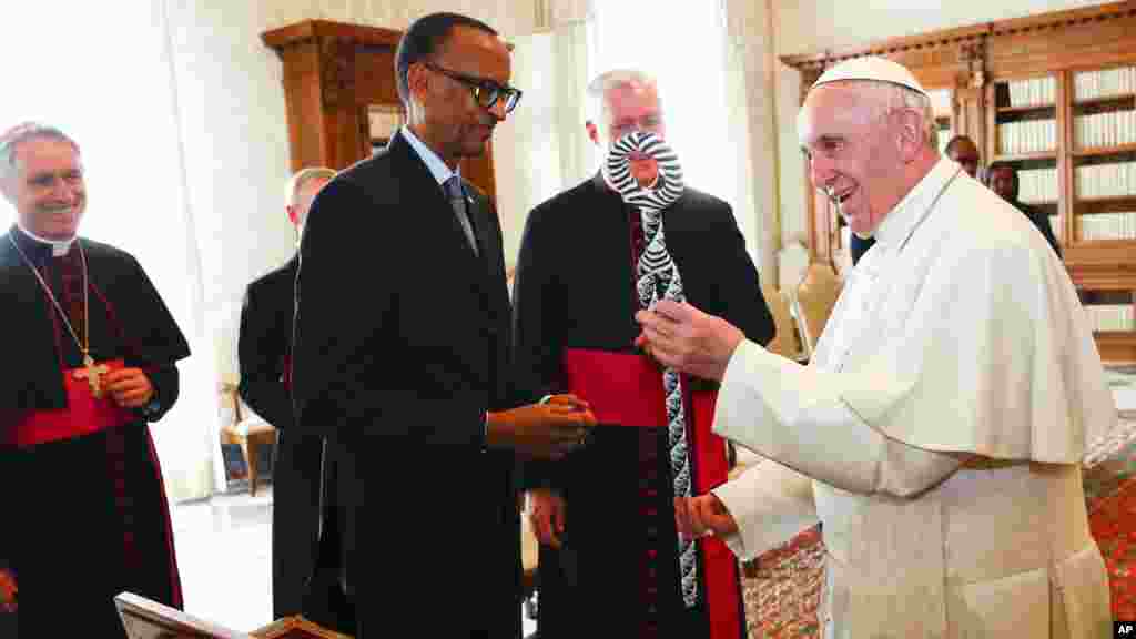 Hotunan Ziyara Shugaban Rwanda Paul Kagame A Vatican, ranar 20 ga watan Maris 2017​.