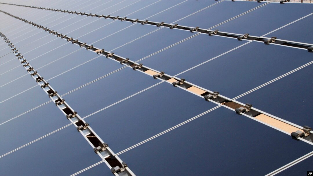 FILE- Moldova will soon launch an effort to power a university with cryptocurrency-funded solar panels.