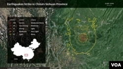 Earthquakes Strike in China's Sichuan Province