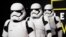 Actors dressed as Stormtroopers pose for photographers upon arrival at the European premiere of the film 'Star Wars: The Force Awakens ' in London, Dec. 16, 2015.