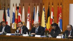 Predsednik Srbije Boris Tadic na otvaranju dvodnevne ministarske konferencije "Jačanje regionalne i transnacionalne saradnje kao preduslov za uspešnu borbu protiv organizovanog kriminala na području Jugoistočne Evrope", Beograd, 3.oktobar 2010.