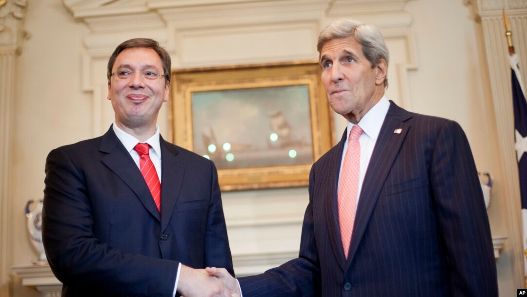 Američki državni sekretar Džon Keri sa premijerom Srbije Aleksandrom Vučićem