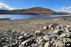 The Wanaque Reservoir is pictured in Ringwood, New Jersey, Nov. 11, 2024.