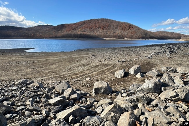 The Wanaque Reservoir is pictured in Ringwood, New Jersey, Nov. 11, 2024.