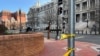 Police tape remains at the scene of an overnight shooting on a street bordering the White House complex, after Secret Service say they shot a man brandishing a firearm in Washington, March 9, 2025. 